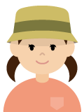帽子をかぶっている